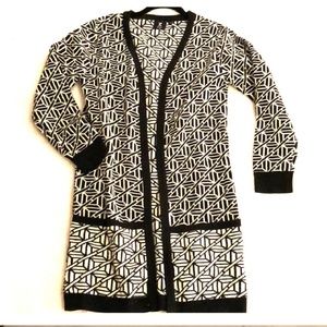 Scandinavian Chevron Style Wool One Piece of Norway Knit Cardigan Sweater